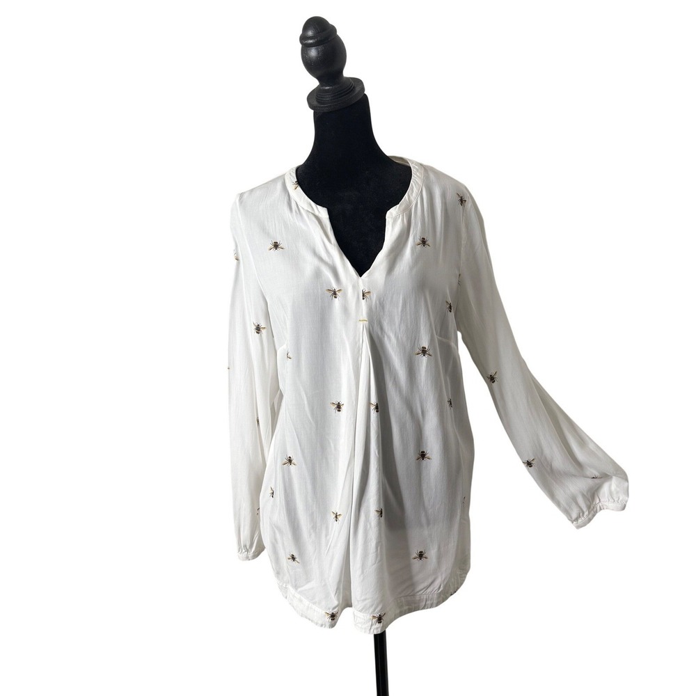 Whimsical Bumblebee Tunic Top Womens 8 All Over Print Popover Cottagecore